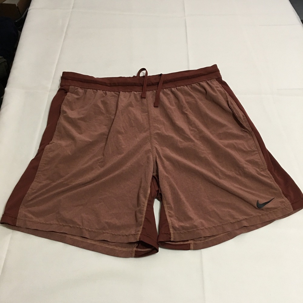 Nike Flex Training Yoga Shorts Mens 2XL Brown Dri Fit Training
